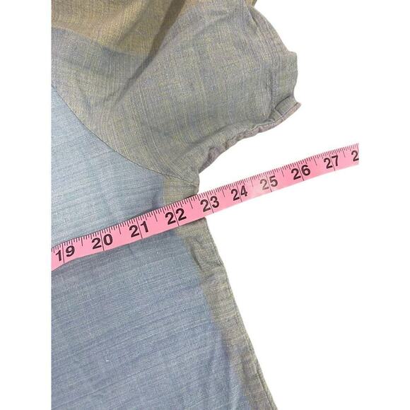 Neeru Kumar Short Sleeve Button Up Shirt Green Blue Colorblock Men’s XL? - Picture 6 of 7